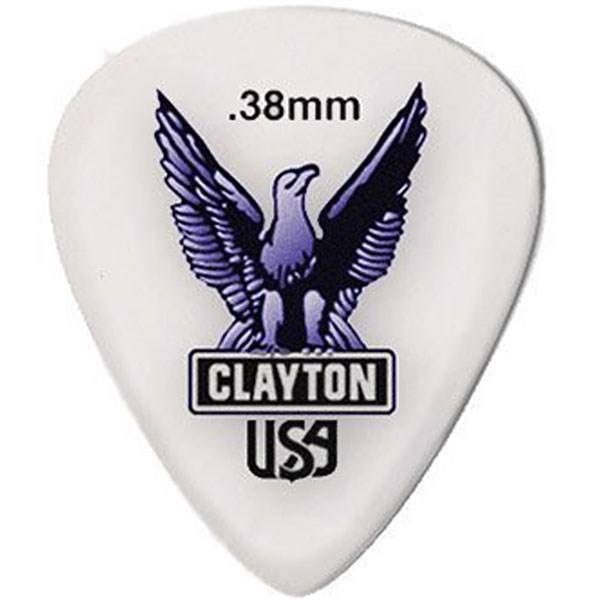 پیک گیتار الکتریک کلایتون مدل Acetal 0.38 mm طرح استاندارد، Clayton Acetal 0.38 mm Guitar Standard Picks