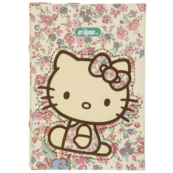 کلاسور کش دار کلیپس طرح کیتی سایز A4، Clips Kitty Folder Size A4