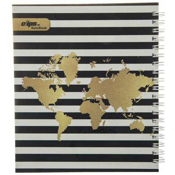 دفتر یادداشت کلیپس طرح نقشه، Clips Map Notebook