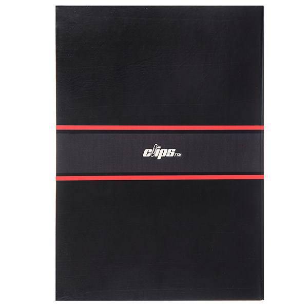 دفتر 100 برگ کلیپس مدل کلاسوری طرح ساده جلد سخت، Clips 100 Sheets Hard Cover Simple Design Ring Binder Notebook