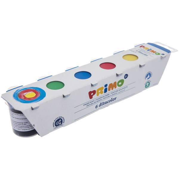 رنگ انگشتی 6 رنگ پریمو مدل 225TD6E، Primo 225TD6E 6 Color Finger Paint