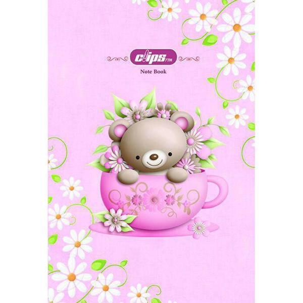 دفتر مشق کلیپس طرح خرس، Clips Bear Design Homework Notebook