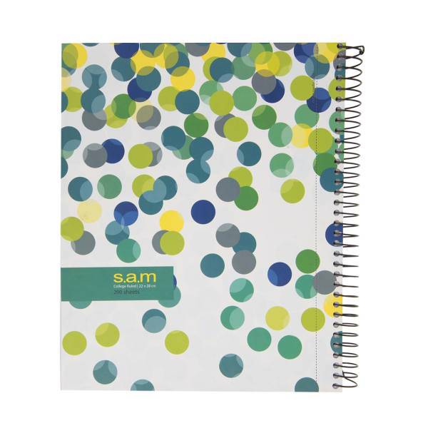 دفتر مشق سم طرح خالدار، Sam Dotted Design Homework Notebook