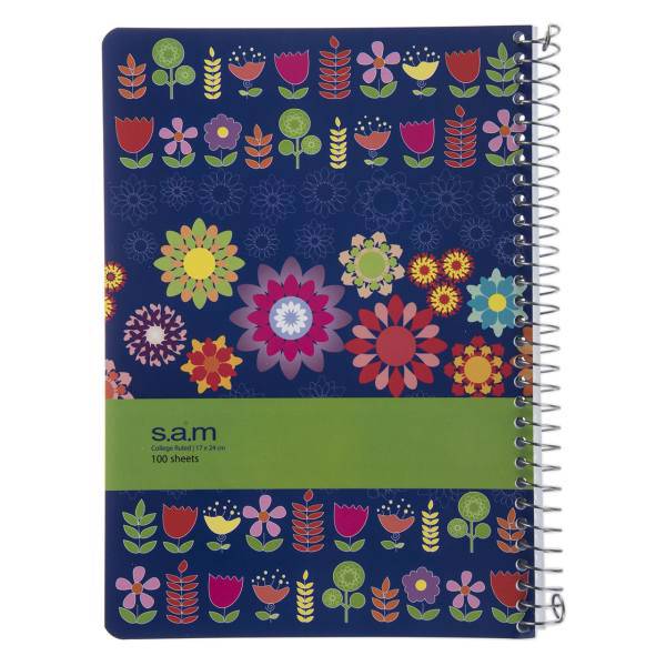 دفتر مشق سم طرح گل 2، Sam Flower Design 2 Homework Notebook