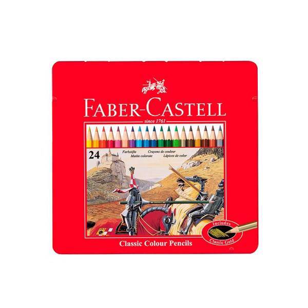 مداد رنگی 24 رنگ فابر-کاستل مدل Classic، Faber-Castell Classic 24 Color Pencils