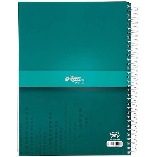 دفتر مشق کلیپس طرح نقطه 160 برگ، Clips Dots Design 160 Sheets Homework Notebook