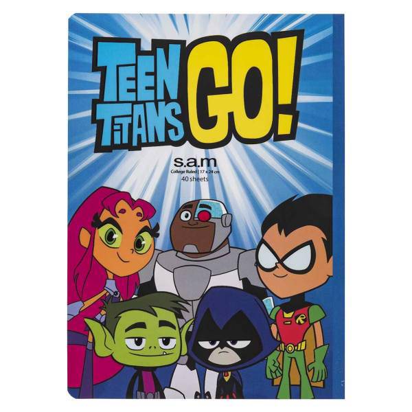 دفتر مشق سم طرح تایتان ها به پیش، Sam Teen Titans Go Design Homework Notebook