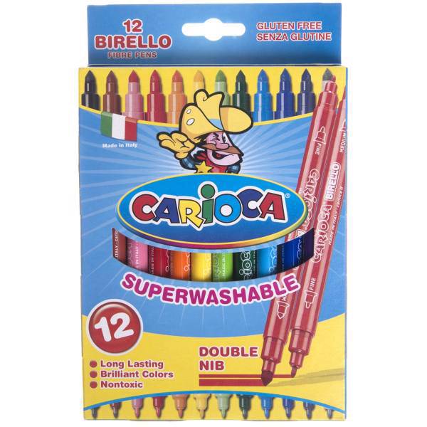 ماژیک رنگ آمیزی 12 رنگ کاریوکا مدل Birello، Carioca Birello 12 Color Painting Marker