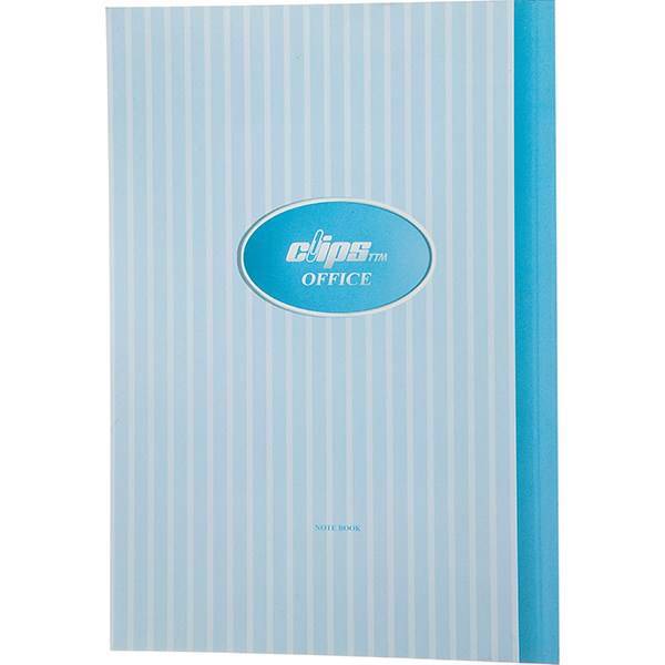 دفتر 40 برگ کلیپس جلد شومیز طرح راه راه جلد شومیز، Clips 40 Sheets Soft Cover Stripe Design Notebook