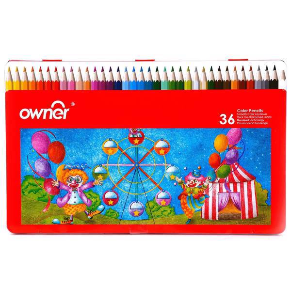 مداد رنگی 36 رنگ اونر طرح دلقک مدل 141736، Owne Clown Designr Model 141736 36 Color Pencil