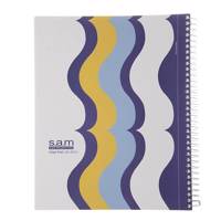 دفتر مشق سم طرح موج سایز 28 × 22 سانتی متر Sam Wave Design Homework Notebook - Size 22 in 28 cm