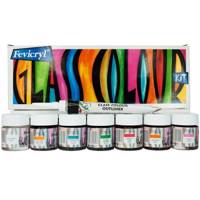 رنگ ویترای 6 رنگ فویکریل Fevicryl 6 Color Glass Paint