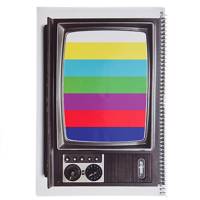 دفتر 100 برگ کلیپس جلد شومیز طرح تلویزیون Clips 100 Sheets Ring Cover Television Design Notebook