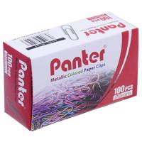 گیره کاغذ پنتر مدل متالیک سایز 28 میلی متر Panter Metallic Paper Clips Size 28mm - Pack of 100