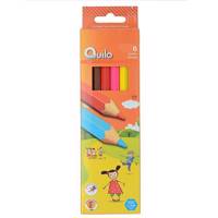 مداد رنگی 6 رنگ کوییلو مدل Jumbo کد 634011 Quilo Jumbo 6 Color Pencil