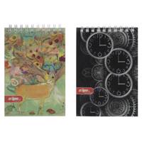 دفتر یادداشت کلیپس طرح گوزن و ساعت بسته 2 عددی Clips Deer and Clock Notebook Pack of 2