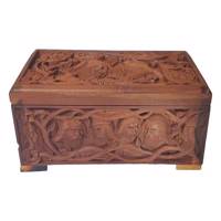 جعبه چوبی منبت کاری رنگین کمون کد 5317 Ranginkamun 5317 Wooden carving box