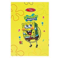 دفتر نقاشی 50 برگ کلیپس طرح باب اسفنجی 2 جلد شومیز Clips 50 Sheets Painting Spongebob 2 Design Soft Cover Notebook
