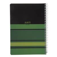 دفتر مشق سم طرح راه راه افقی - 100برگ Sam Horizontal Stripped Design Homework Notebook