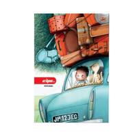 دفتر 50 برگ کلیپس طرح مسافر 1 جلد شومیز Clips 50 Sheets Traveller 1 Design Soft Cover Notebook