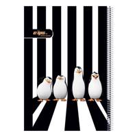 دفتر نقاشی 50 برگ کلیپس طرح پنگوئن جلد شومیز Clips 50 Sheets Painting Penguin Design Ring Cover Notebook