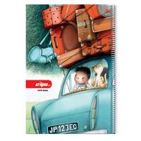 دفتر نقاشی 50 برگ کلیپس طرح مسافر 1 جلد شومیز Clips 50 Sheets Traveller 1 Design Ring Cover Painting Notebook