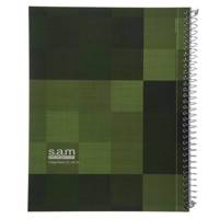 دفتر مشق سم طرح کلاژ سبز Sam Green Collage Design Homework Notebook