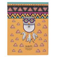 دفتر کلاسوری سم طرح جغد کابوس گیر Sam Dream Catcher Owl Design Ring Binder Notebook