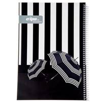 دفتر 100 برگ کلیپس طرح چتر جلد شومیز Clips 100 Sheets Ring Cover Umbrella Design Notebook