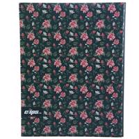 دفتر 100 برگ کلیپس مدل کلاسوری طرح گل 2 جلد سخت Clips 100 Sheets Hard Cover Flower Design 2 Ring Binder Notebook