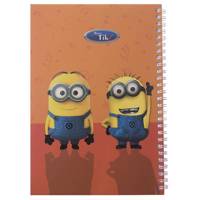 دفتر 50 برگ کلیپس طرح مینیون 1 جلد شومیز Clips 50 Sheets Minion 1 Design Soft Cover Notebook