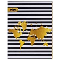 دفتر کلاسوری کلیپس طرح نقشه 100 برگ Clips Map Design Ring Binder Notebook 100 Sheets