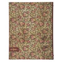 دفتر کلاسوری کلیپس طرح گل رز زمینه کرم - 100 برگ Clips Cream Background Rose Flower Design Ring Binder Notebook - 100 Sheets