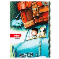 دفتر 80 برگ کلیپس طرح مسافر 1 جلد شومیز Clips 80 Sheets Traveller 1 Design Soft Cover Notebook