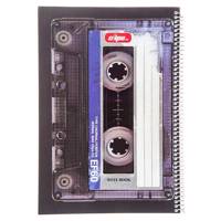 دفتر 100 برگ کلیپس طرح نوار کاست جلد شومیز Clips 100 Sheets Ring Cover Cassette Design Notebook