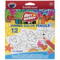 مداد رنگی 12 رنگ اریک کراوزه مدل Jumbo ErichKrause Jumbo 12 Color Pencil