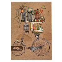 دفتر 80 برگ کلیپس طرح تاقچه Clips Adult 80 Sheets Shelf Design Soft Cover Notebook