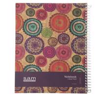 دفتر مشق سم طرح گل 4 - سایز 28 × 22 سانتی متر Sam Flower Design 4 Homework Notebook Size 22 in 28 cm