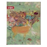 دفتر کلاسوری کلیپس طرح گوزن - 100 برگ Clips Deer Design Ring Binder Notebook - 100 Sheets
