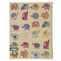 دفتر کلاسوری کلیپس طرح فیل - 100 برگ Clips Elephant Design Ring Binder Notebook - 100 Sheets