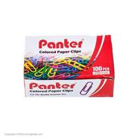 گیره کاغذ پنتر مدل رنگی سایز 28 میلی متر - بسته 100 عددی Panter Colored Paper Clips Size 28mm - Pack of 100