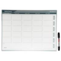 تخته وایت برد شیشه ای هوم تک مدل Weekly Planner Board سایز 80 × 60 سانتی‌متر Hometech Weekly Planner Board Gloss Whiteboard Size 60 in 80cm