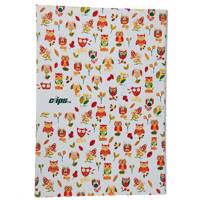 دفتر 100 برگ کلیپس مدل کلاسوری طرح جغد جلد سخت Clips 100 Sheets Hard Cover Owl Design Ring Binder Notebook