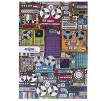دفتر مشق کلیپس طرح استودیوی موسیقی Clips Music Studio Design Homework Notebook