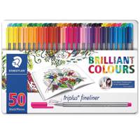 روان نویس 50 رنگ استدلر مدل Triplus Brilliant Colours طراحی Johanna Basford Staedtler Triplus Brilliant Colours 50 Color Rollerball Pen Johanna Basford Design