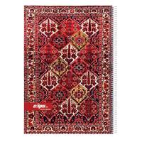 دفتر 80 برگ کلیپس طرح فرش جلد شومیز Clips 80 Sheets Carpet Design Soft Cover Notebook