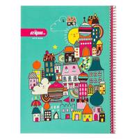 دفتر 80 برگ کلیپس طرح خانه کودک جلد شومیز Clips 80 Sheets Kids House Design Soft Cover Notebook