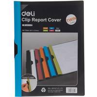 کاور کاغذ A4 دلی مدل Twin Color E38964 - با گیره متحرک Deli E38964 Twin Color A4 Paper Cover - with Moving Clip