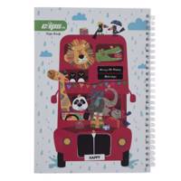 دفتر مشق کلیپس طرح اتوبوس حیوانات Clips Animals Bus Design Homework Netbook