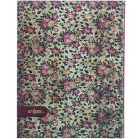دفتر کلاسوری کلیپس طرح گل زمینه کرم 100 برگ Clips Cream Background Flower 100 Sheets Ring Binder Notebook